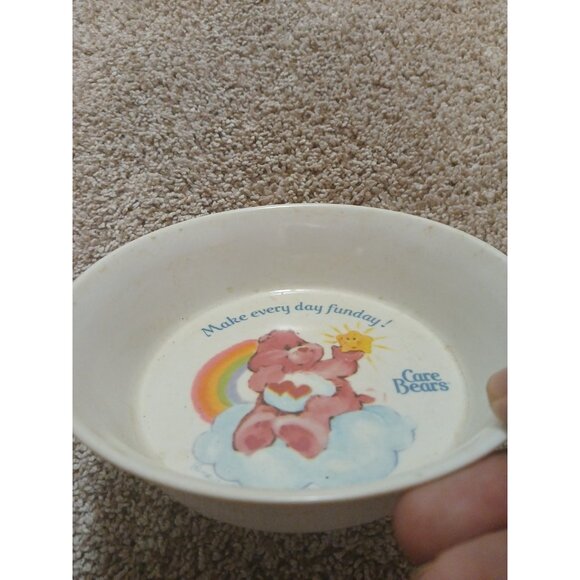 Vintage 80s Care Bears Bowl Love A Lot Bear SiLite Melamine Make Every Day Fun! - Picture 3 of 6